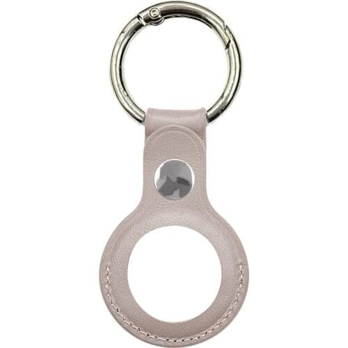 New For Airtags Hanging Buckle Anti-lost Protective Cover PU Leather Holder with Key Chain Easy Attach to Key SCI88