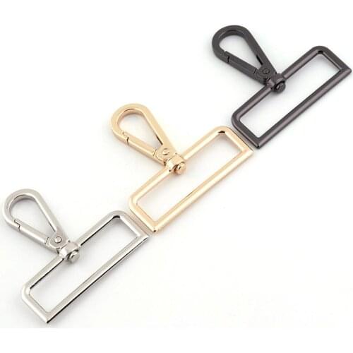 5pcs 50mm Swivel Clasp Swivel Hook Push Gate Snap Hook Purse Clasp Purse Hardware
