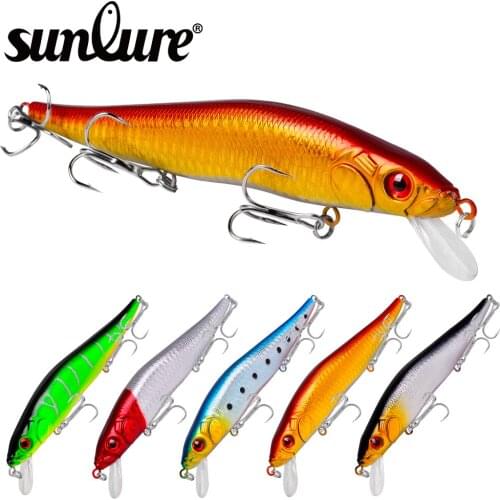 Sunlure 5pcs Floating Minnow Baits 14cm-23g Surface Fishing Lures Topwater Swimbaits Hard Artificial Wobblers Fishing Tackle