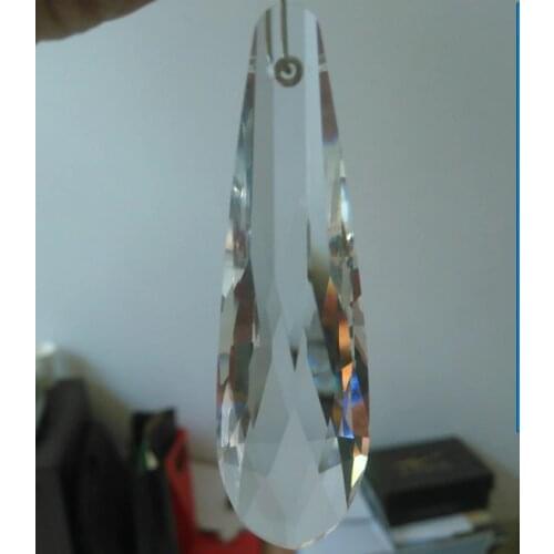 50pcs/lot, 76mm Transparent Color Crystal Faceted Chandelier Prism Parts Crystal Chandelier Parts