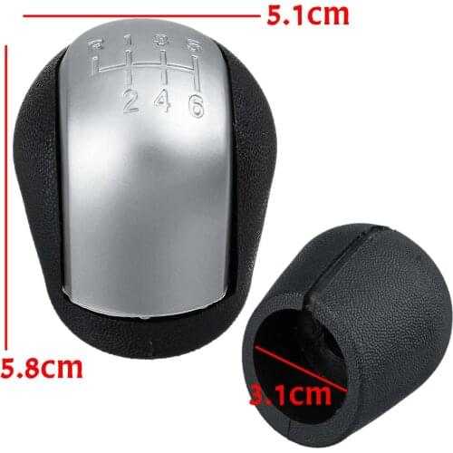 6 Speed Gear Shift Knob Manual Chrome Gear Lever Shifter Gaitor For Vauxhall for Opel Vectra C B Corsa Astra G Combo 2002-2005