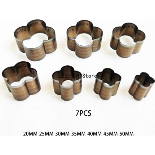 7pcs/set Japan Steel Blade Rule Die Cut Steel Punch Plum blossom Cutting Mold Wood Dies for Leather Cutter for Leather Crafts