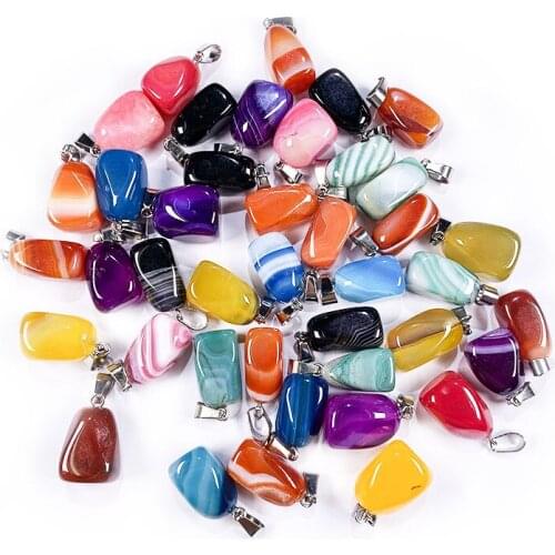 Natural Stone Irregular Pendant Charms For Jewelry DIY Making Neckalce Accessories Fashion Charm Pendants Wholesale