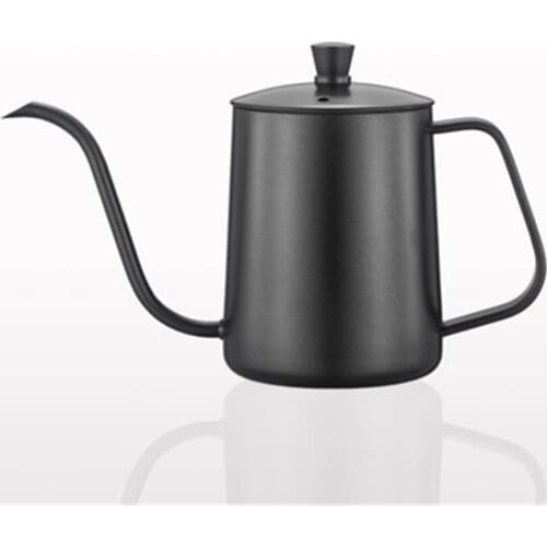 600ML Stainless Steel Coffee Kettle Pot Gooseneck Spout Long Mouth Kettle Kitchen Hand Punch Pot Pour Over Coffee Maker Flask