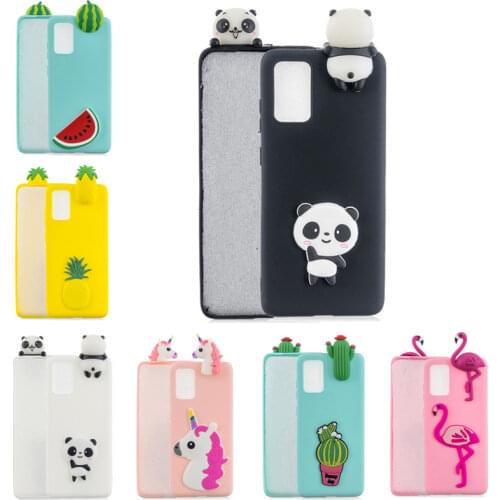 3D Cute Panda Unicorn Cactus Cover Case on For Samsung A31 A41 A21s A10 A20 A30 s A40 A50 A70 A01 A11 A21 A41 A51 A71 Case Child