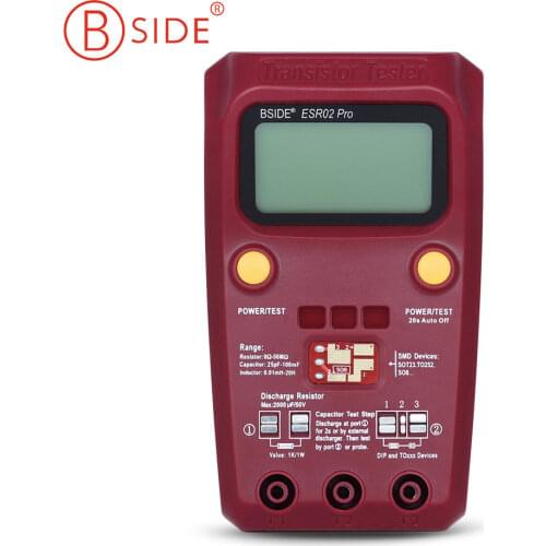 ESR02 Pro Digital Transistor Tester Diode Capacitance Resistance Chip Component Inductance Meter