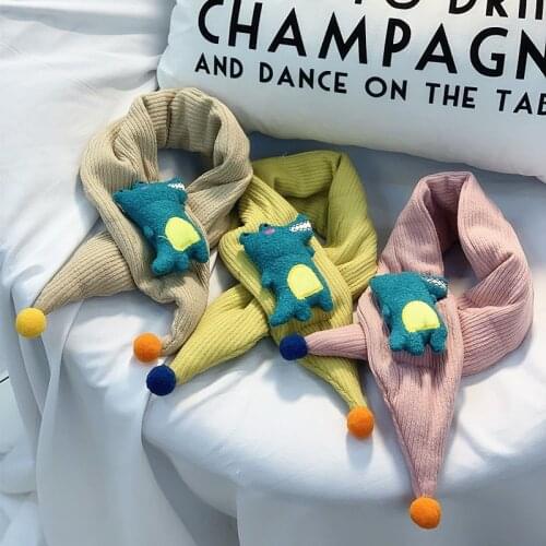 Children Scarf New Scarf Warm Autumn and Winter Models cute and Versatile New Thick And Warm Plush Kids Collar 7colors kids Gift