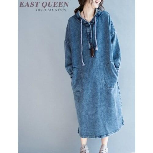 Denim jean dresses women 2018 new arrivals streetwear winter dresses women 2018 casual female winter autumn dress 2018 DD1282