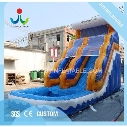 Giant Water Slide inflatable Games With Swimming Pool