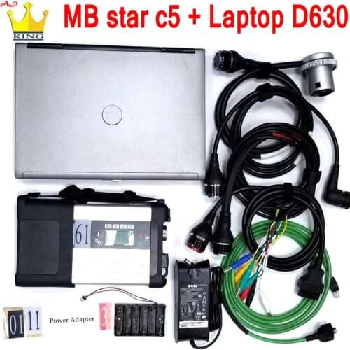 Ready USE Mb Star C5 SD Connect WIFI function full Software HDD Multiplexer with DE-LL laptop D630 4GB Car Diagnostic Scan Tool