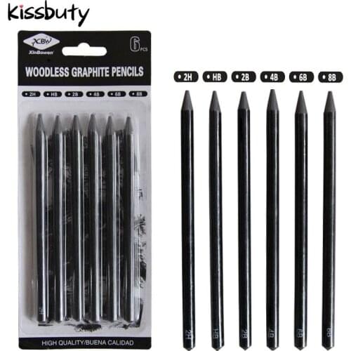 6PCS/Set Full Charcoal Sketch Pencil Drawing Pencil Professional Manga Sketc Pen Non-Toxic Sketching Pencils Art Supplies