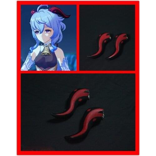Anime Genshin Impact Liyue Harbor Ganyu Hair Clip Take Photo Props Cosplay Men Women Girls Student Barrettes Accessories Gifts
