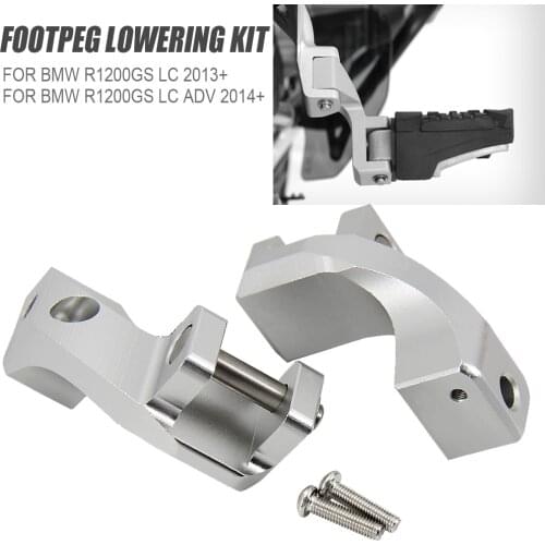 Motorcycle Foot peg Passenger Footpeg Lowering Kit For BMW R1200GS LC 2013 to 2017 2018 R 1200 GS LC ADV 2014 to 2018 R1200GS LC