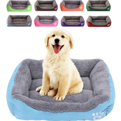 Pet Dog Bed Warm Cozy Soft Bed For Dog Fleece Nest Baskets House Waterproof Kennel For Dogs Cats House Plus Size Soft Cushion