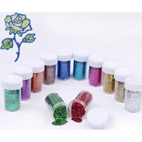 High Quality 20g/lot Bottle Glitter Powder Round Nail Art Sequins Shiney Decorations Accessories Nail Crafts Shoes Bags Sticker