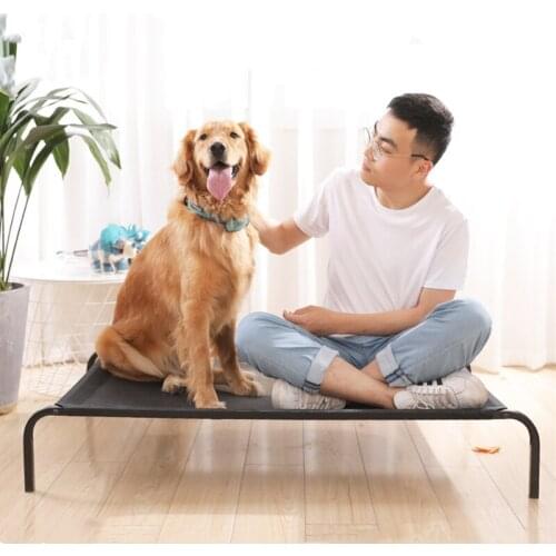 Biting Dog Bed Summer Pet Camp Removable and Washable Four Seasons Breathable Golden Hair Large