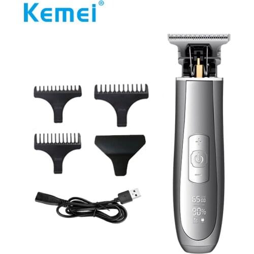 Kemei Electric Hair Trimmer 10w Powerful LCD Clipper 0mm Baldheaded Hair Clippers Barbershop Rechargable Adjustable Speed