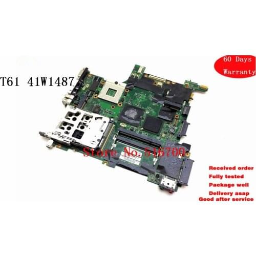 Placa Base Motherboard For Lenovo Thinkpad T61 14.1" Laptop Motherboard- FRU: 41W1487 100% fully tested