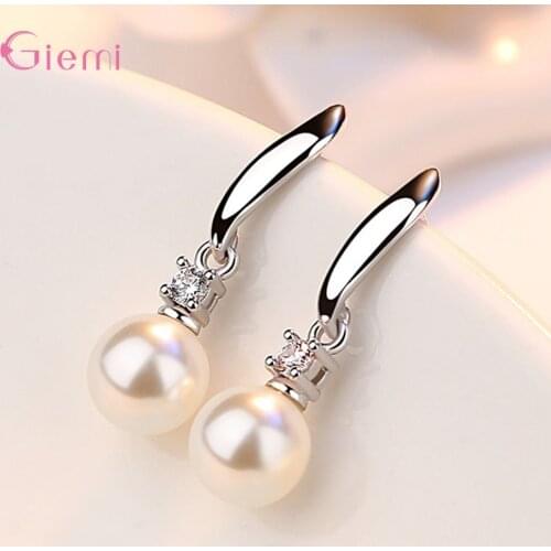 Lovely Design Korean Style Dangle Earrings Genuine 925 Sterling Silver Earrings Modern Women Jewelry For Wife/Friend/Daughter