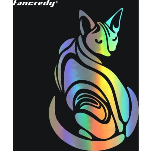 Sphynx Cat 3D Car Stickers and Decals funny 10*15.8CM Car Body wall Window Stickers Car Styling For Auto Decoration Accessories