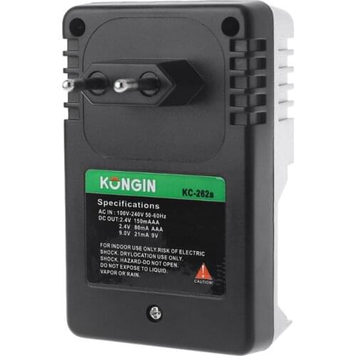 EU Plug Wall AA AAA 9V Ni-Mh Ni-Cd Rechargeable Battery Charger M5TE