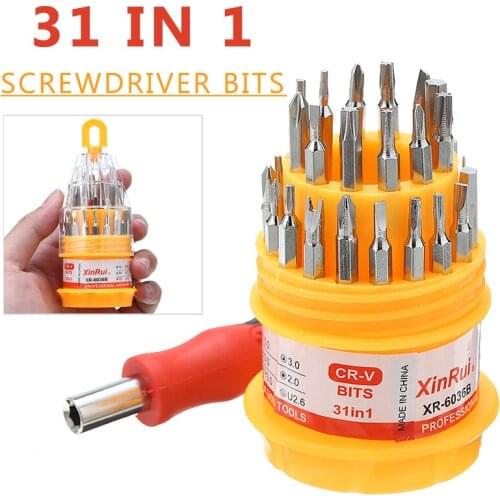 Newest 31 In 1 Precision Screwdriver Bits Multi-Functional Cross Screwdriver Set Kit Mobile Phone Repair Hand Tools Accessories