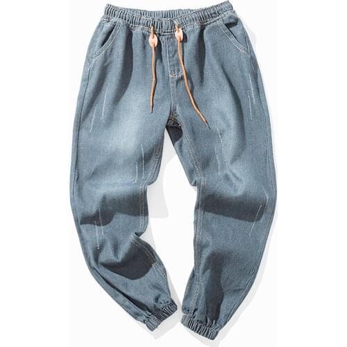 2021 New Streetwear Hip Hop Cargo Pants Mens Jeans Cargo Pants Elastic Harun Pants Joggers Pant Autumn Spring Men Cloth#g3