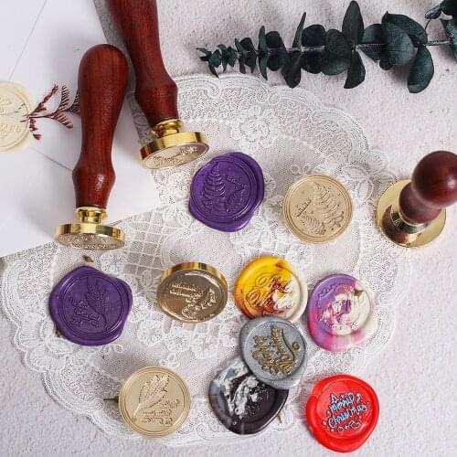 New Retro Wooden Stamp Antique Metal Sealing Wax Stamps Wood Handle Wedding Invitations Wax Seal Stamp Craft Wax Seal Stamp