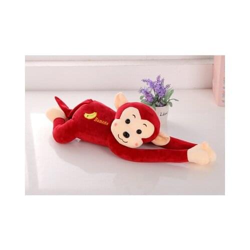 About 55cm red monkey,banana monkey soft doll throw pillow birthday gift b0905