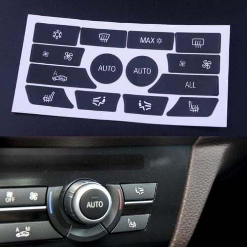 AC Dash Climate Control Panel Button Repair Sticker Decal Kit Fit For BMW 5 Series Replacement
