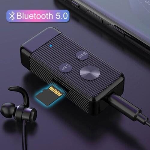 Bluetooth 5.0 Receiver 3.5mm AUX Wireless Audio Receiver HD Low Lantecy Adapter for Headphone Speaker Support Handsfree