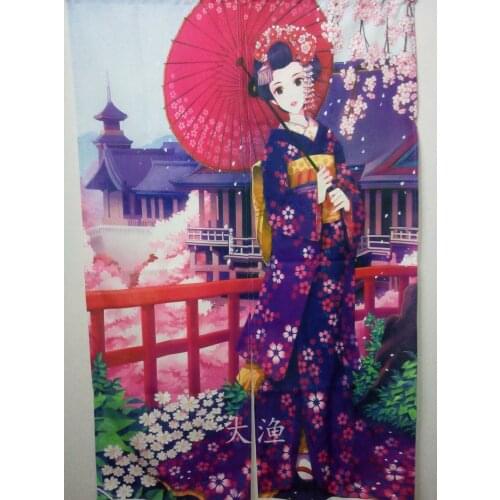 Customized Accept) Korea/Japan/China Sushi Restaurant Kitchen Split Doorway Cloth Curtain-Beauty