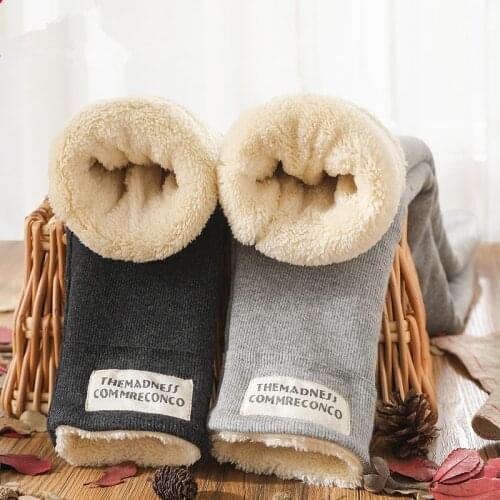 Baby Girls Pants 2021 Winter Plush Warm Thicken Skinny Trousers Children Sports Long Pants Kids Outwear Clothing 3 5 6 7 8 Years