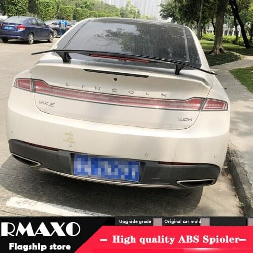 For LINCOLN MKZ Spoiler 2006-2019 MKZ High Quality Spoiler ABS Material Car Rear Wing Primer Color Rear Spoiler