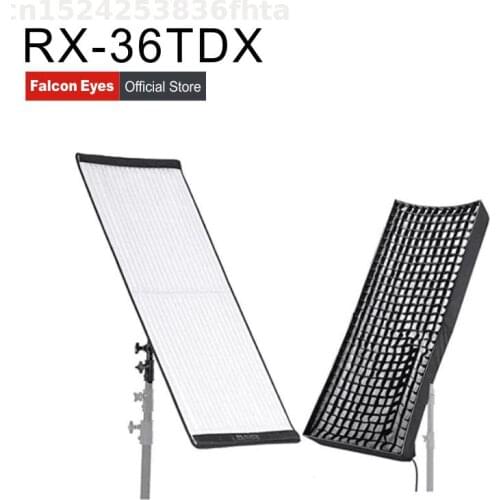 Falcon Eyes LED Photography Lighting 250W Bi-Color Studio Video Movie Light Selfie Flexible Lamp Support Remote Control RX-36TDX