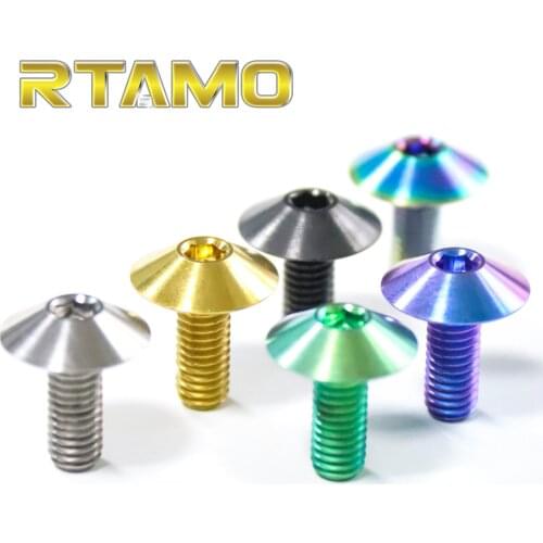 Titanium Dome Head Bolts M5X15/M6X15 Hexagon Disc Button Head Screws for Car,Bicycle and Motorcycle Parts