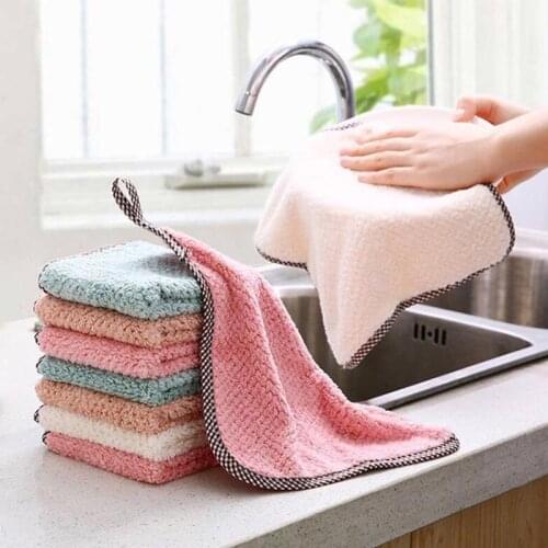 Kitchen Anti-Grease Wiping Rags Efficient Super Absorbent Microfiber Cleaning Cloth Home Washing Dish Kitchen Cleaning Towel