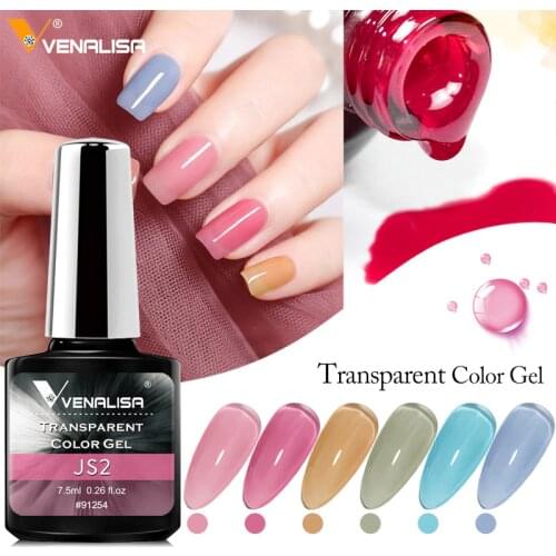 Venalisa Transparent Color Gel Polish Varnish Hybrid Nails For Manicure Nail Art 7.5ML Ice Spar Cat Eyes Soak off UV Gel Lacquer