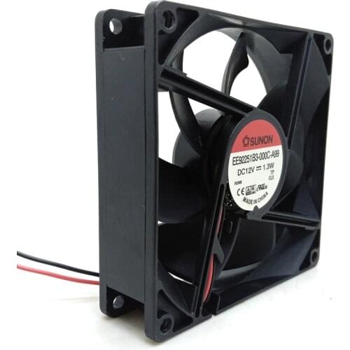 92mm fan 90mm fan Original For Sunon 9CM EE92251B3-000C-A99 92*92*25MM 9225 9025 DC 12V 1.3W 2-line Dual ball cooling fan