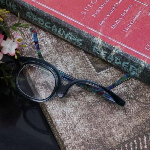 1PC Women Makeup Reading Glasses Rotatable Flip Make Up Eye Glasses Presbyopic +1.00 To +4.0