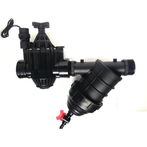 2 in. Inlet Inline Plastic Residential/Commercial Irrigation Valve+Filter