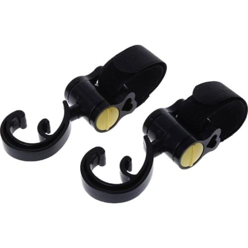 N7ME 2 Pcs/Set Baby Stroller Hook Strong Powerful Hooks Shopping Bag Storage Hanging Hanger Cart Carriage Multi-functional