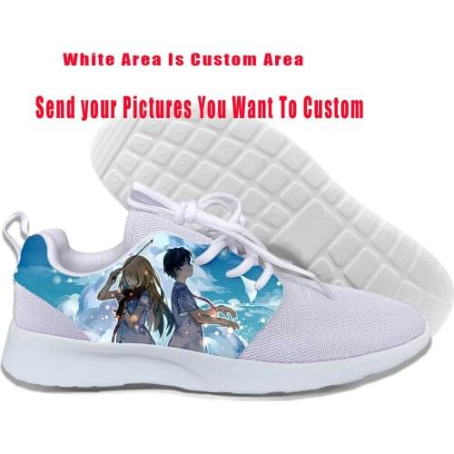 2019 Hot Cool Fashion Sneakers Handiness Casual Shoes For Men Women 3D Printed Anime Shigatsu wa Kimi no Uso Your Lie in April