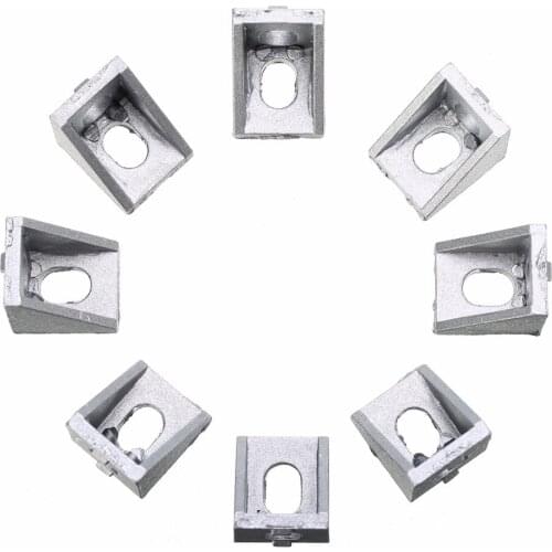 25pcs Solid Cast Aluminum 2020 Corner Bracket 20x20x17mm Silver For 20mm Extrusion CNCN Cutters