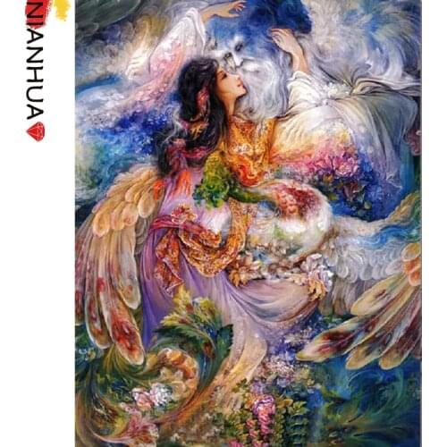 5D Diamond Painting Fairy Phoenix Woman And Starry Grandpa Mosaic Kit Photo Square Round Mural Handmade DIY Embroidery Gift Home