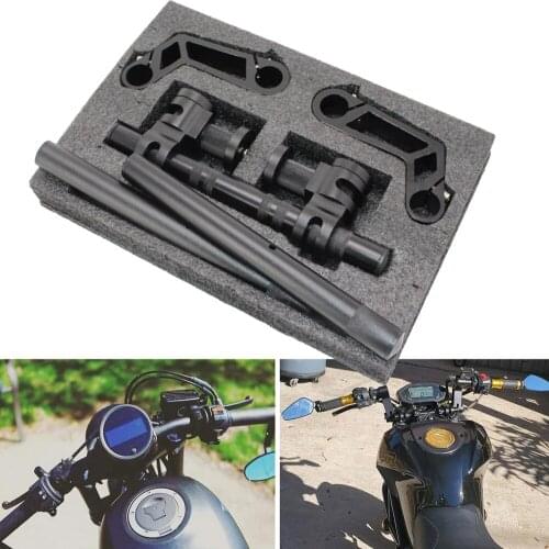7/8" 22mm Motorcycle Steering Handlebar for 125cc Pit Dirt Bike Motocross Scooter Adjustable CNC Removable Handle Bar System Set