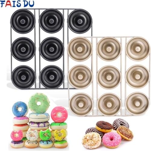 9 Cavities Donuts mold Non Stick Coating Carbon Steel Baking Tool Dessert Pan For Baking Accessories