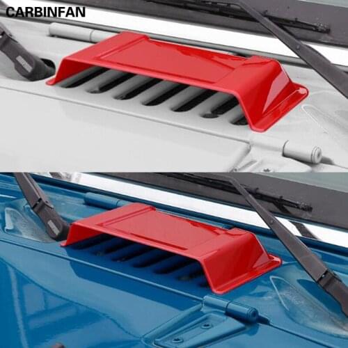 ABS Car Styling Exterior Air Intake Cap Hood Scoop Cover Decoration Stickers For Jeep Wrangler 2007 Up