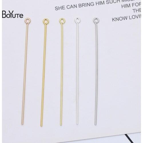 BoYuTe (200 Pieces/Lot) 70*1MM Metal Brass 9-Shaped Hard and Straight Pin Materials Handmade DIY Basic Accessories Parts