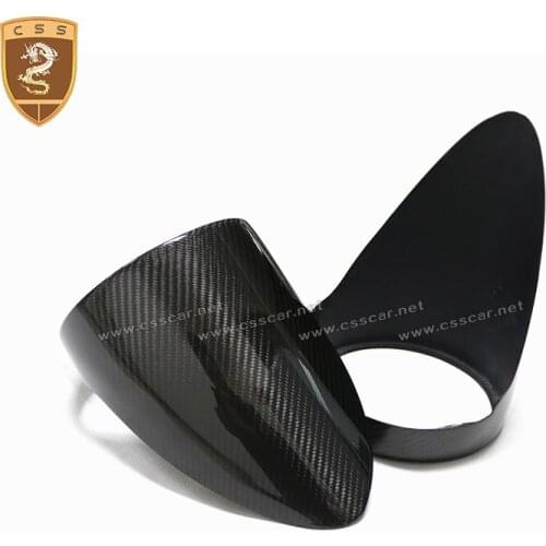 CSSCAR high quality dry carbon black taillight cover for Ferrari 458 OEM Style Car rear tail lamp shade cap decoration 0030